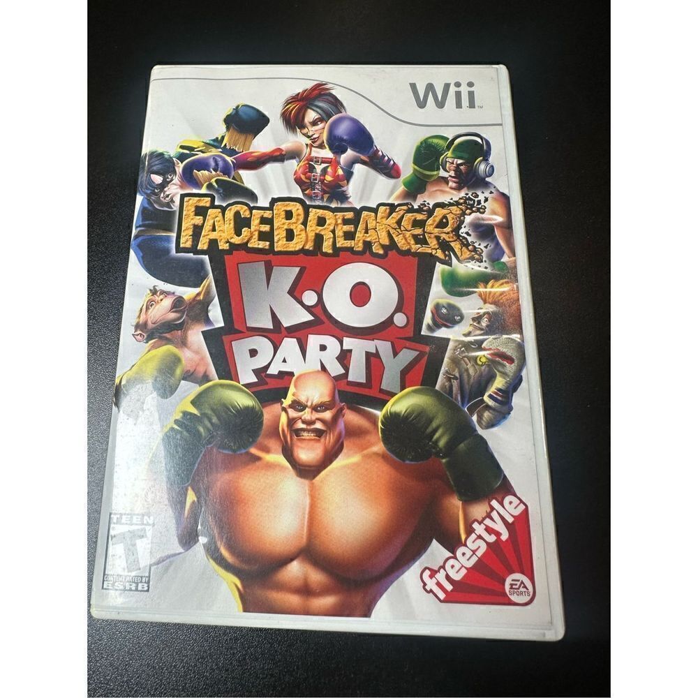 Nintendo Wii Facebreaker K.O. Party video game complete with manual